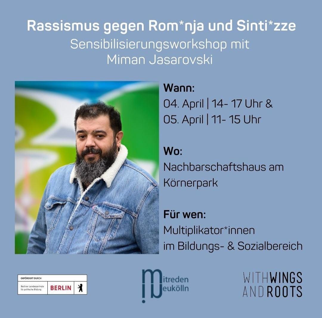Rassismus gegen Rom*nja und Sinti*zze: Sensibilisierungsworkshop mit Miman Jasarovski