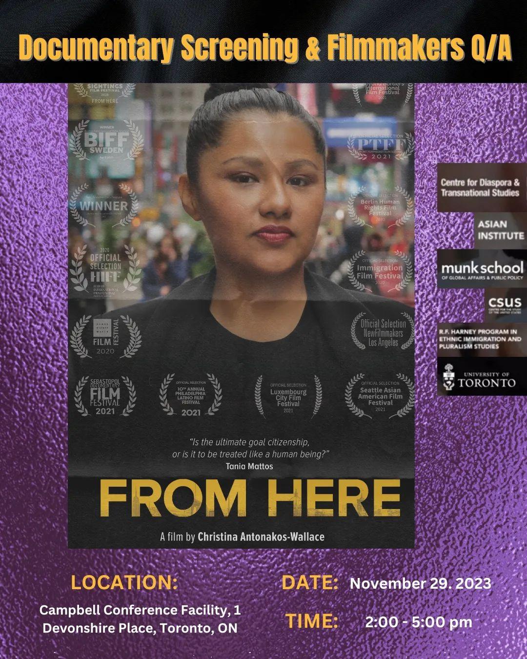 FROM HERE— University of Toronto, Canada